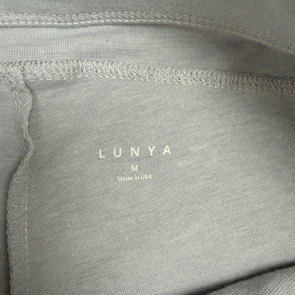 LUNYA Women's Medium Light Gray Lounge Pants Made in USA Supima Cotton Luxury - Picture 3 of 9